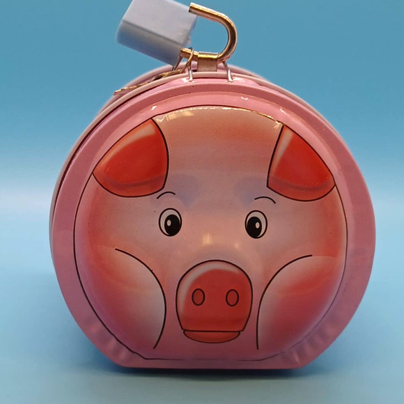 Piggy Bank with Lock & Key Set NEW by Bininiu of Japan - Picture 3 of 11